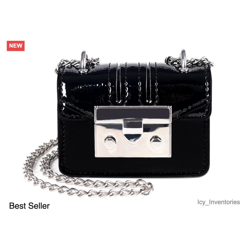 Mini Chain Purse, Small Shiny Handbag, Y2k Evening Party Clutch